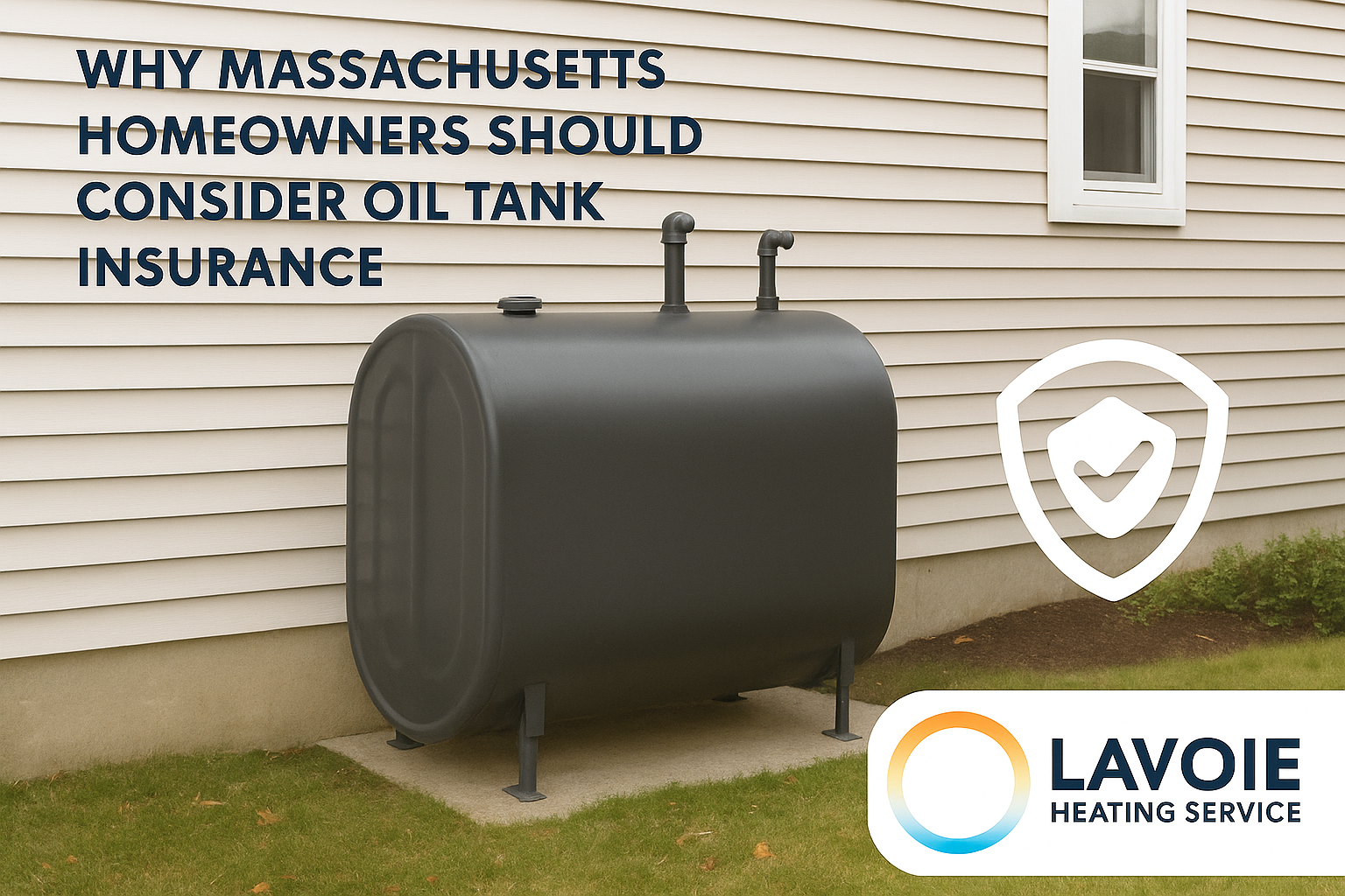 Oil Tank outside a home in Massachusetts stressing importance of oil tank insurance